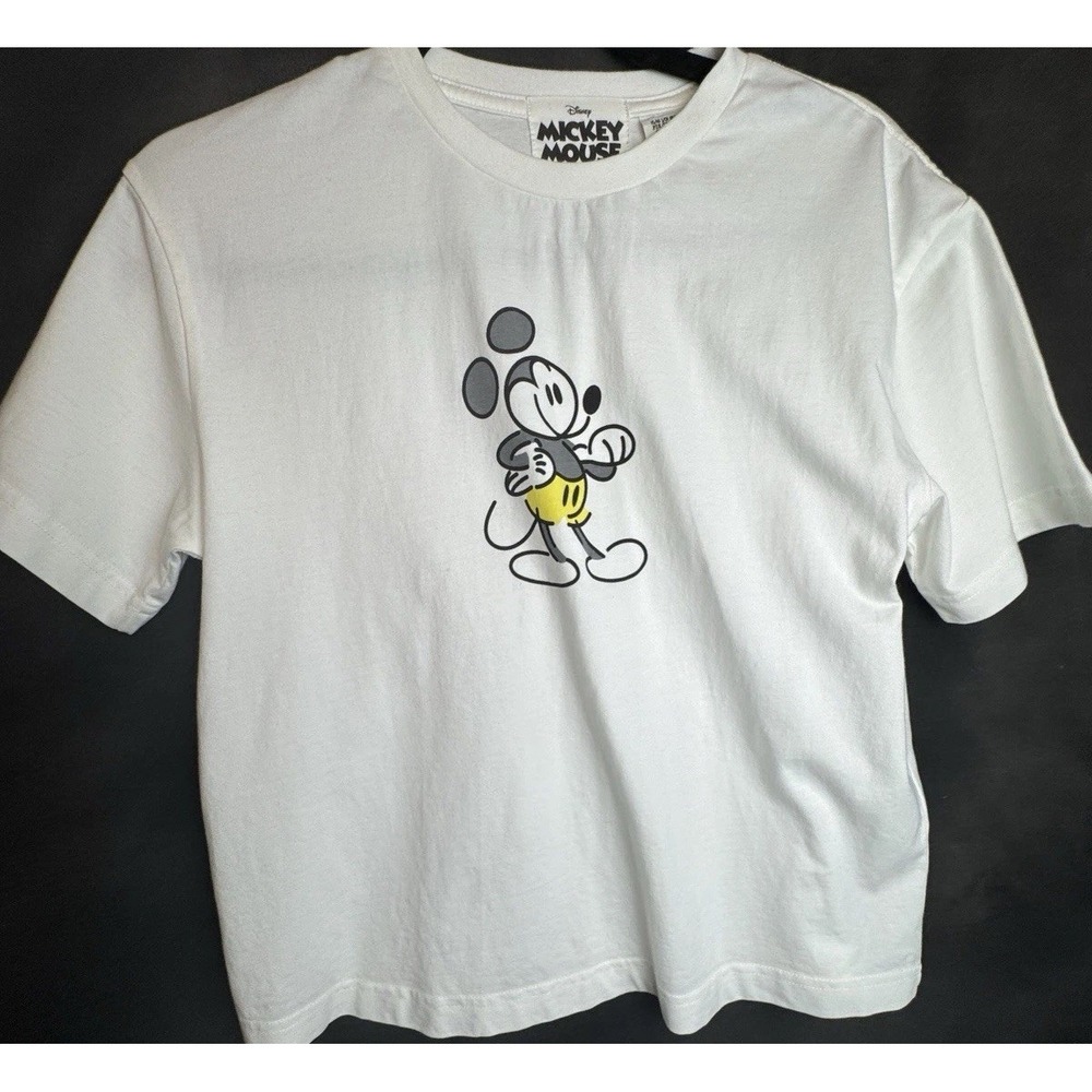 Disney Mickey Mouse Genuine Mousewear‎ T-Shirt Women's Small White Graphic Tee